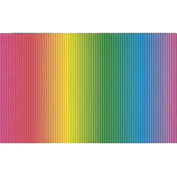 Karton Vlnitá lepenka 50 x 70 cm - duha
