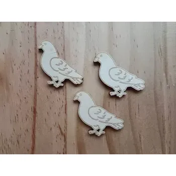 Dřevěný holub - 3 x 3,5 cm