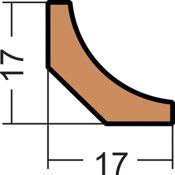soklová lišta Lišta vnitřní RV1717 - 2,5bm