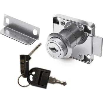 Nábytkové kování GTV Zámek zásuvkový 40 x 40 Cyl.19 - nikl