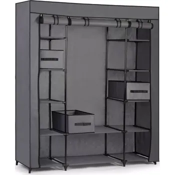 Ložnice Textilní šatní skříň se zásuvkami 45 x 135 x 170 cm