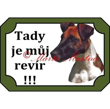 Cedulka foxteriér hladkosrstý revír - Bez samolepicí vrstvy