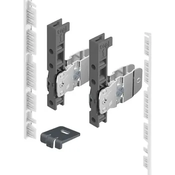 Nábytkové kování Hettich Avantech You Sada spojek pro vnitřní čelo k bokům V139 mm bílá