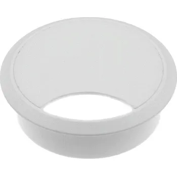 Nábytkové kování Průchodka na kabely plastová o 70 mm - bílá