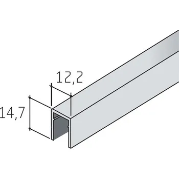 Salu Horní profil S50 elox k našroubování 3m