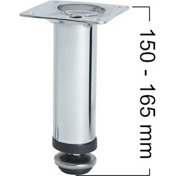 Nábytkové kování Nožka pohledová 150 - 165 mm chrom