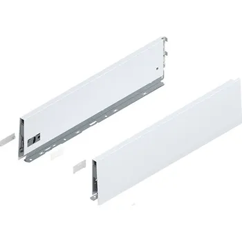 Nábytkové kování Blum MERIVOBOX bočnice, výška K (129 mm), NL=350 mm, Hedvábně bílá mat, levá/pravá, vč. Krytek