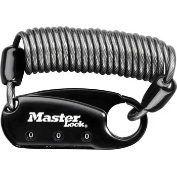 Visací zámek Master Lock Karabina s navíjecím kabelem 1551EURDBLK -