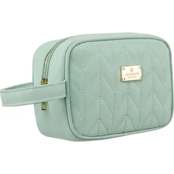 Šperkovnice cestovní kosmetická taštička z ekokůže s rukojetí Barva: Zelená