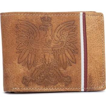 Peněženka Velká, vlastenecká pánská peněženka se systémem RFID Barva: Světle Hnědá