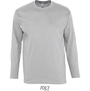 Pánské tričko SOL'S Pánské triko s dlouhým rukávem Monarch Barva: Šedý melír, Velikost: L