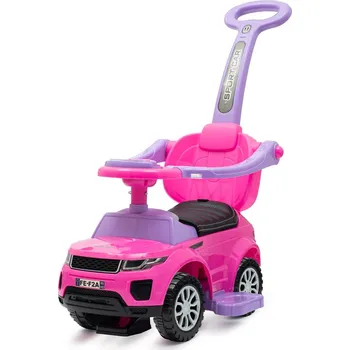 Odrážedlo Dětské hrající odrážedlo s vodící tyčí SUV 3v1 Baby Mix Prime růžové