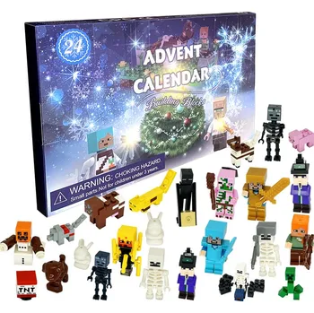 Figurka Minecraft Building Blocks adventní kalendář 24 ks