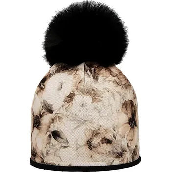 Kojenecké oblečení RDX Dívčí čepice podšitá merino vlnou, Vlčí mák Béžová Vel. 5