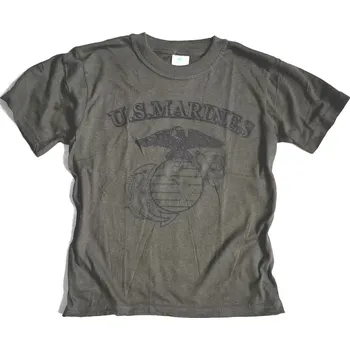 Triko dětské US Marines (Dětské zelené tričko s černým potiskem)