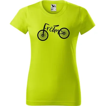 Dámské oblečení DOBRÝ TRIKO Dámské tričko s potiskem Frčím Barva: Limetková, Velikost: 2XL