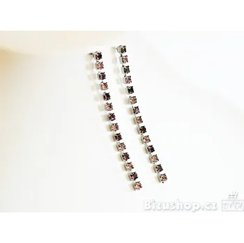 Náušnice Štrasové náušnice štras fialové Zyta 30026