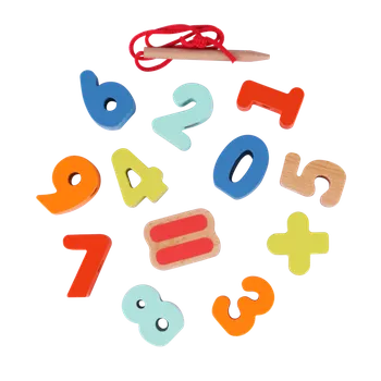 Dřevěná hračka Classic World Dřevěné navlékací číslice pro děti