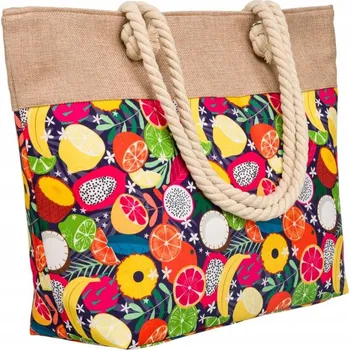 Kabelka Dámská plážová nákupní taška s potiskem Barva: vícebarevný || žlutá