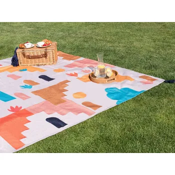 deka Deka na piknik 200 x 200 cm vícebarevná podložka s izolací na piknik vekovní textil moderní stylový doplňěk výbava Beliani