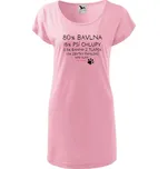 DOBRÝ TRIKO Dámské tričko/šaty Bavlna, chlupy, bahno Velikost: L, Barva: Růžová