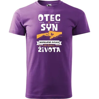 Pánské oblečení DOBRÝ TRIKO Pánské tričko s potiskem Nerozlučná dvojka Velikost: S, Barva: Fialová