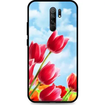 Pouzdro na mobilní telefon Kryt Xiaomi Redmi 9 silikon Tulips (obal neboli pouzdro na Xiaomi Redmi 9)
