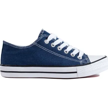 Dámské tenisky Tmavěmodré klasické plátěné tenisky WQ-801BL Velikost: 38