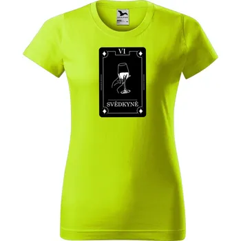 Dámské oblečení DOBRÝ TRIKO Dámské tričko s potiskem Svědkyně tarot Barva: Limetková, Velikost: L