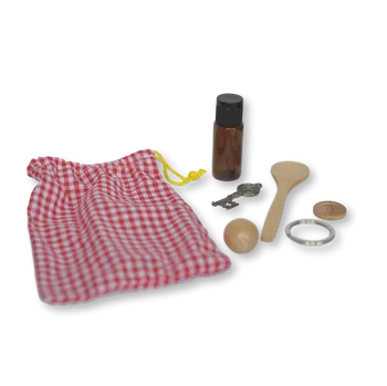 Hračka pro nejmenší Moyo Montessori Tajemný sáček - drobné předměty