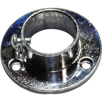 Nábytkové kování Držák šatní tyče pro průměr 25 mm, pochromovaná ocel