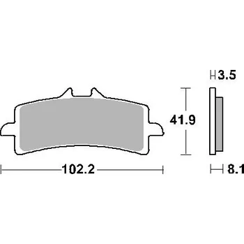 Brzdový komplet SBS brzdové destičky 841RST barva zlatá