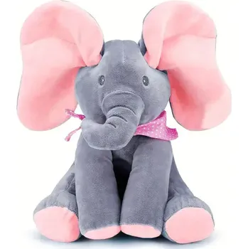 plyšák Zpívající a mluvící slon TRUMPY 30.5 cm Růžová
