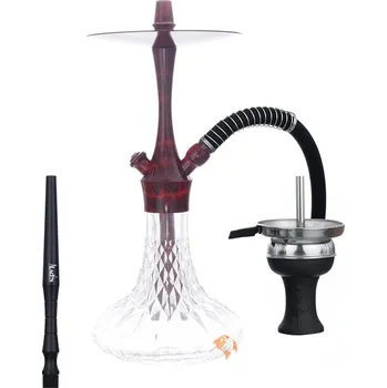 Čistič dýmky Vodní dýmka 44 cm, Aladin Alux 380 červeno černá