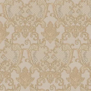 Tapeta AdaWall Zámecká vliesová tapeta na zeď, béžovo-zlatá, 1411-4, Dante, AdaWall, velikost 10 x 1,06 m