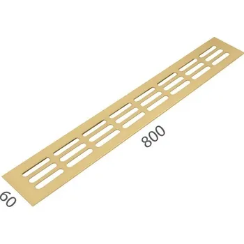 Větrací mřížka SRL - ALFA větrací mřížka šířka 60 x 800 mm 60 mm, 800 mm F3 - Zlatý elox