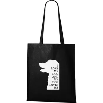 Nákupní taška DOBRÝ TRIKO Bavlněná taška s potiskem I love my dog Barva: Černá