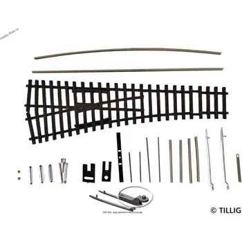 Modelová železnice Výhybka levá TT - stavebnice - Tillig 83434