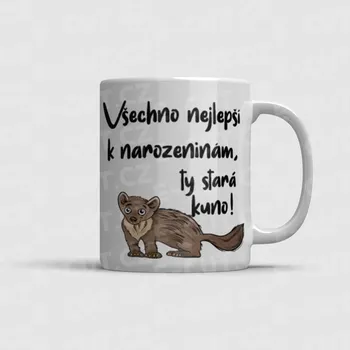 Hrnek Kuna - Všechno nejlepší k narozeninám! - Modrá