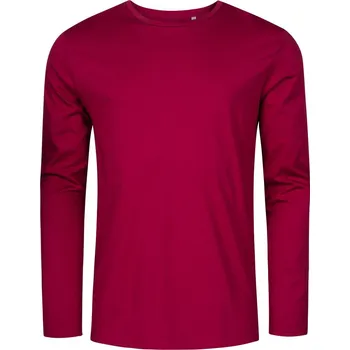 Pánské tričko Promodoro Pánské triko s dlouhým rukávem X.O Barva: Vínová, Velikost: S