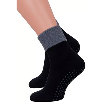 Dámské ponožky Dámské froté ponožky 126/029 Steven Barva/Velikost: černá / 35/37