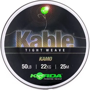 Korda olověná šňůra Kable Tight Weave 7 m Varianta: Kamo (KAB003)