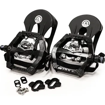 Pedál na kolo Pedály na cyklotrenažér nášlapné oboustranné s klipsnou TRINFIT