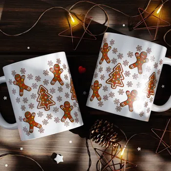 Hrnek Perníkový človíček - Oranžová