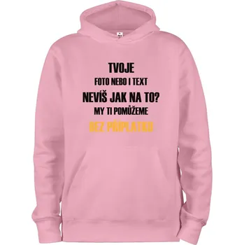 Pánská mikina DOBRÝ TRIKO VÝPRODEJ mikina s vlastním motivem Velikost: 3XL, Barva: Růžová