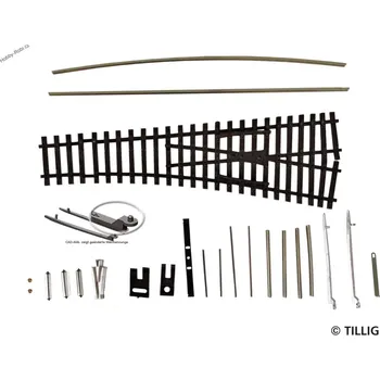 Modelová železnice Výhybka pravá TT - stavebnice - Tillig 83435