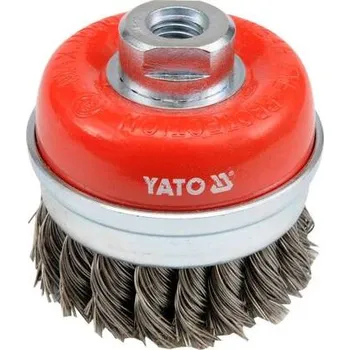 Nářadí pro automobil Kartáč drátěný čelní M14 x 75 mm INOX YATO YT-4768