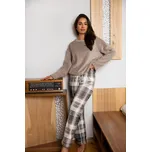 Sensis pyžamo dámské Milou II - cappuccino, XL (Dámské pyžamo dlouhé)