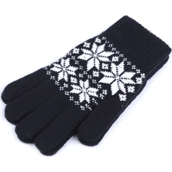 Rukavice Aura Via Dámské rukavice tmavě modré norský vzor