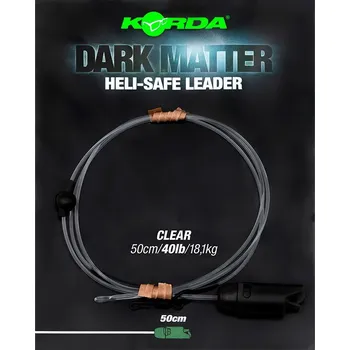 Korda koncová montáž Dark Matter Leader Heli Safe 18,1 kg 50 cm Varianta: Clear (KSZ76)